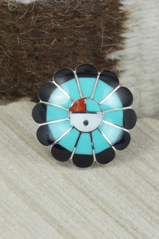 Multi Stone & Sterling Silver Ring - Denise Siutza - Size 7