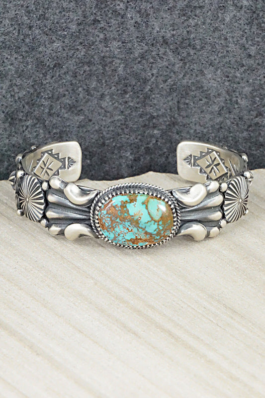 Turquoise & Sterling Silver Bracelet - Delbert Gordon