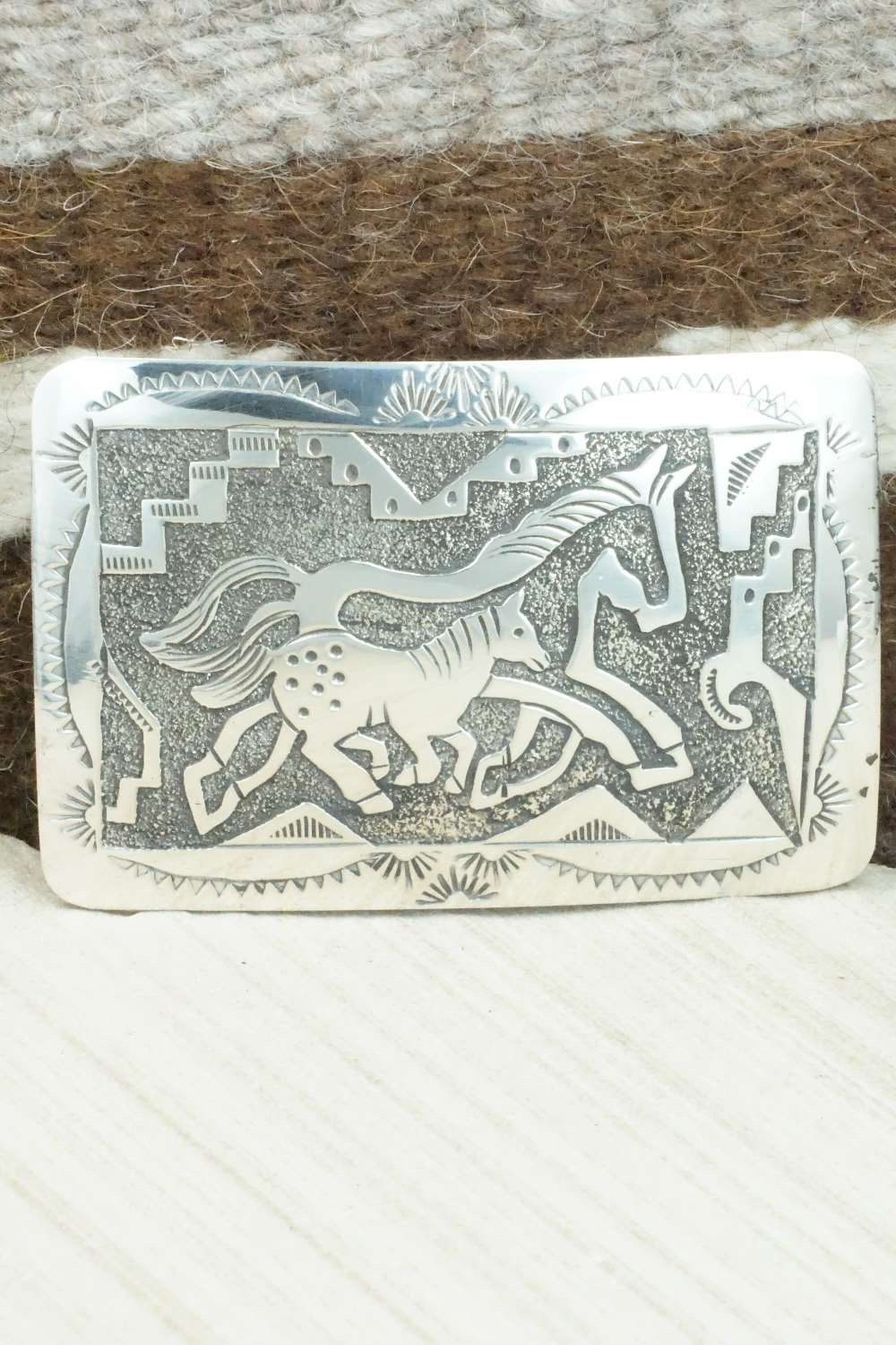Sterling Silver Belt Buckle - Raymond Begay