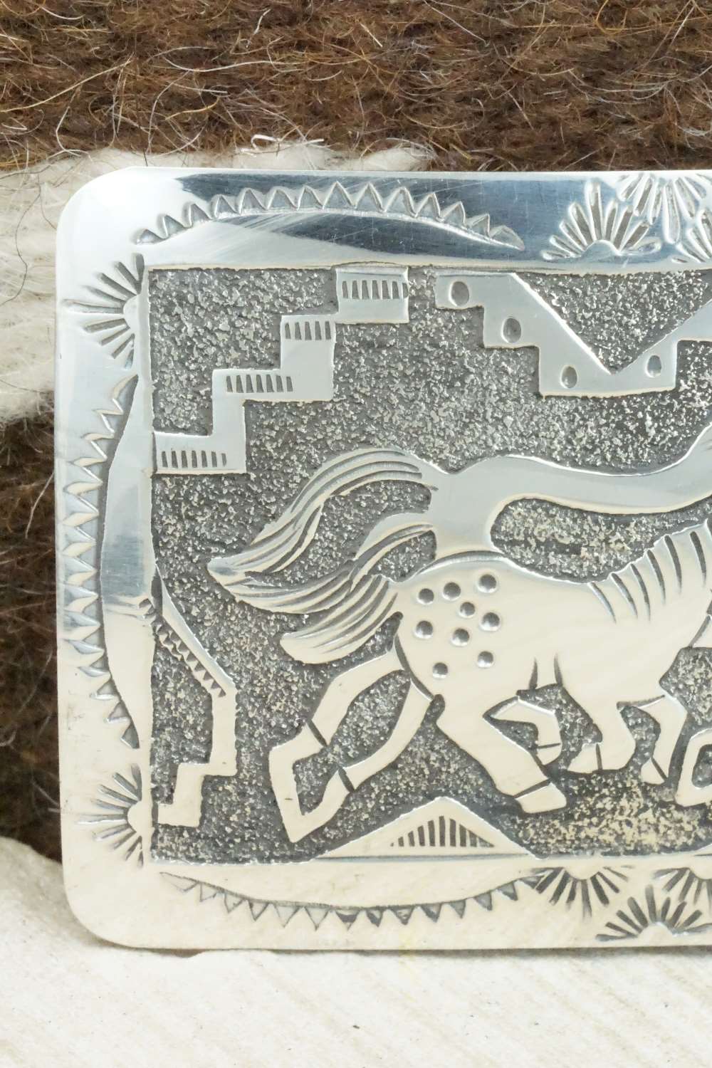 Sterling Silver Belt Buckle - Raymond Begay
