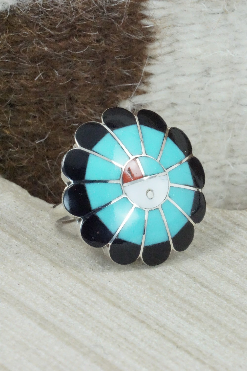 Multi Stone & Sterling Silver Ring - Denise Siutza - Size 7