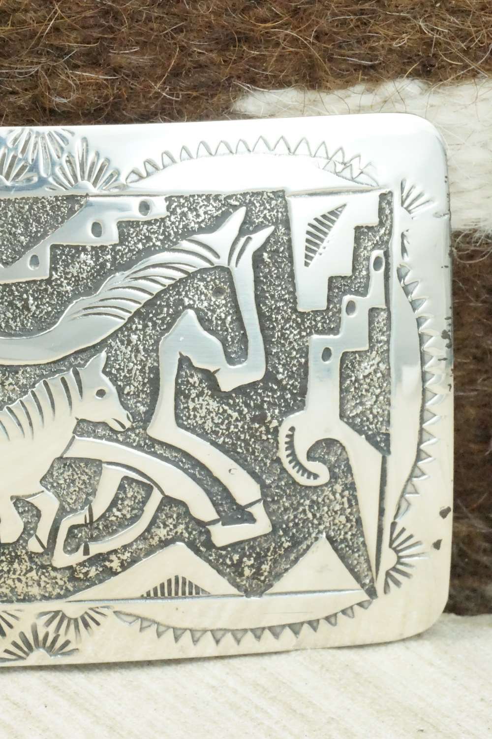 Sterling Silver Belt Buckle - Raymond Begay