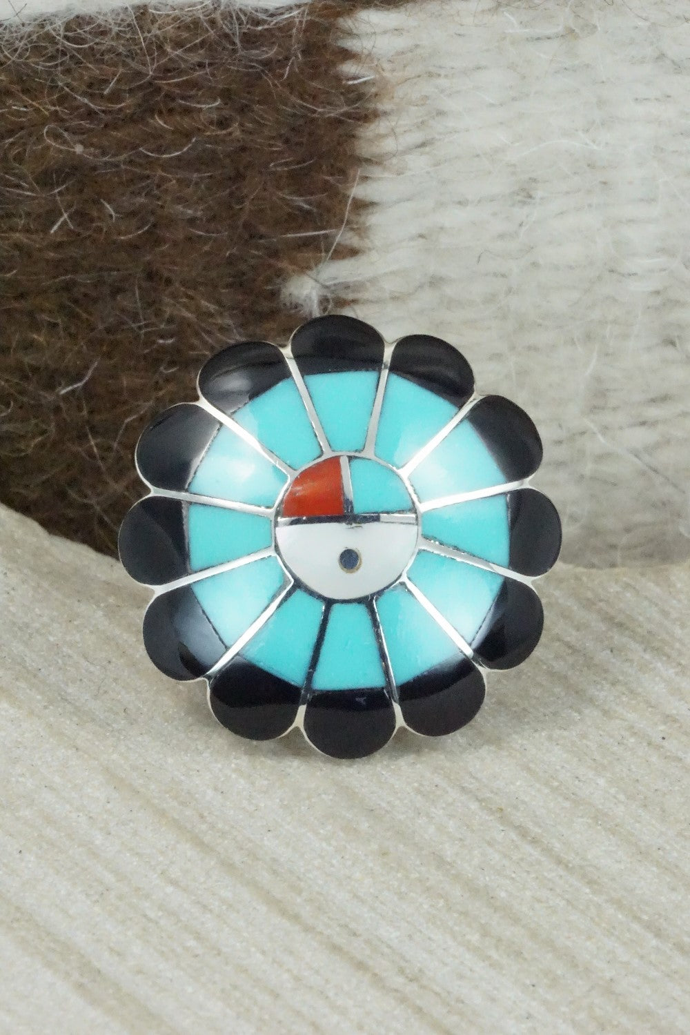 Multi Stone & Sterling Silver Ring - Denise Siutza - Size 6.75