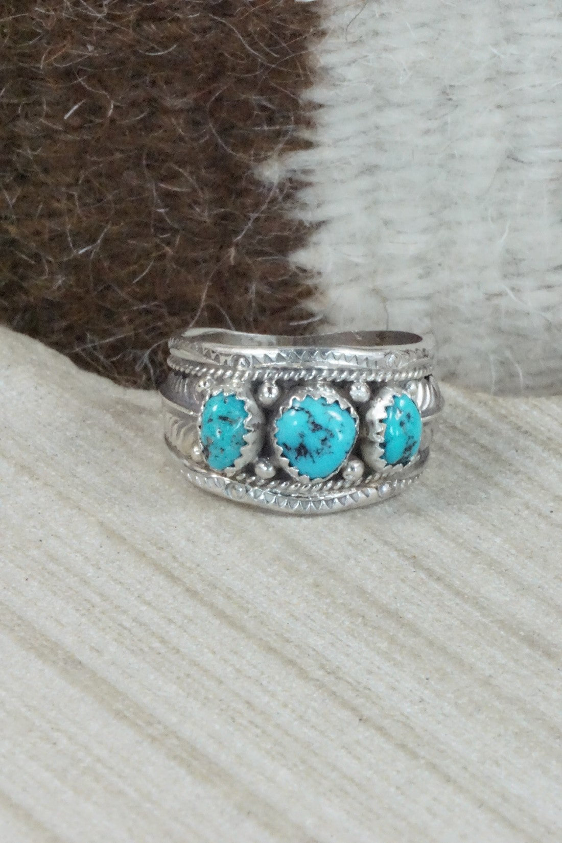 Turquoise & Sterling Silver Ring - Betty Begay - Size 10