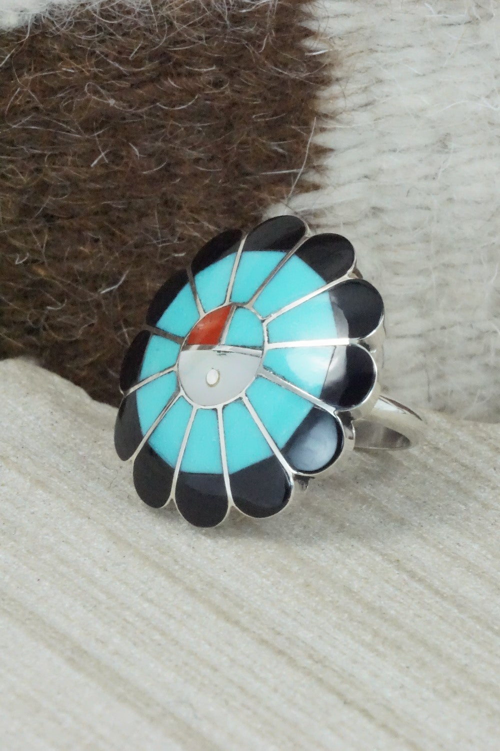 Multi Stone & Sterling Silver Ring - Denise Siutza - Size 6.75