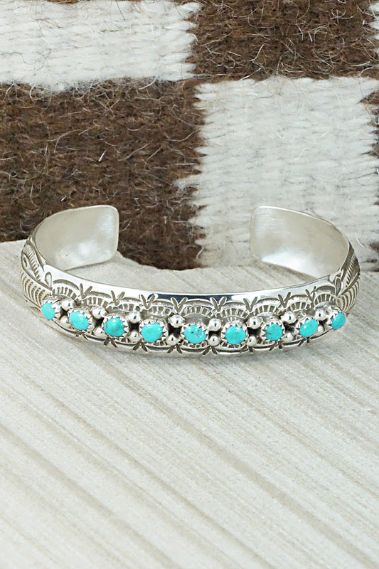 Turquoise & Sterling Silver Bracelet - Grace Silver