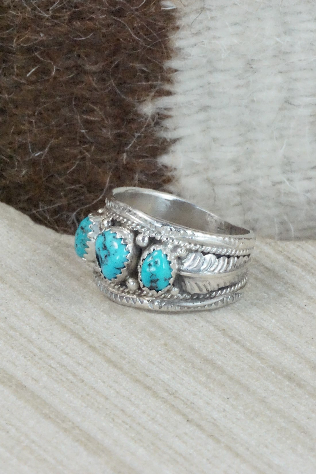 Turquoise & Sterling Silver Ring - Betty Begay - Size 10