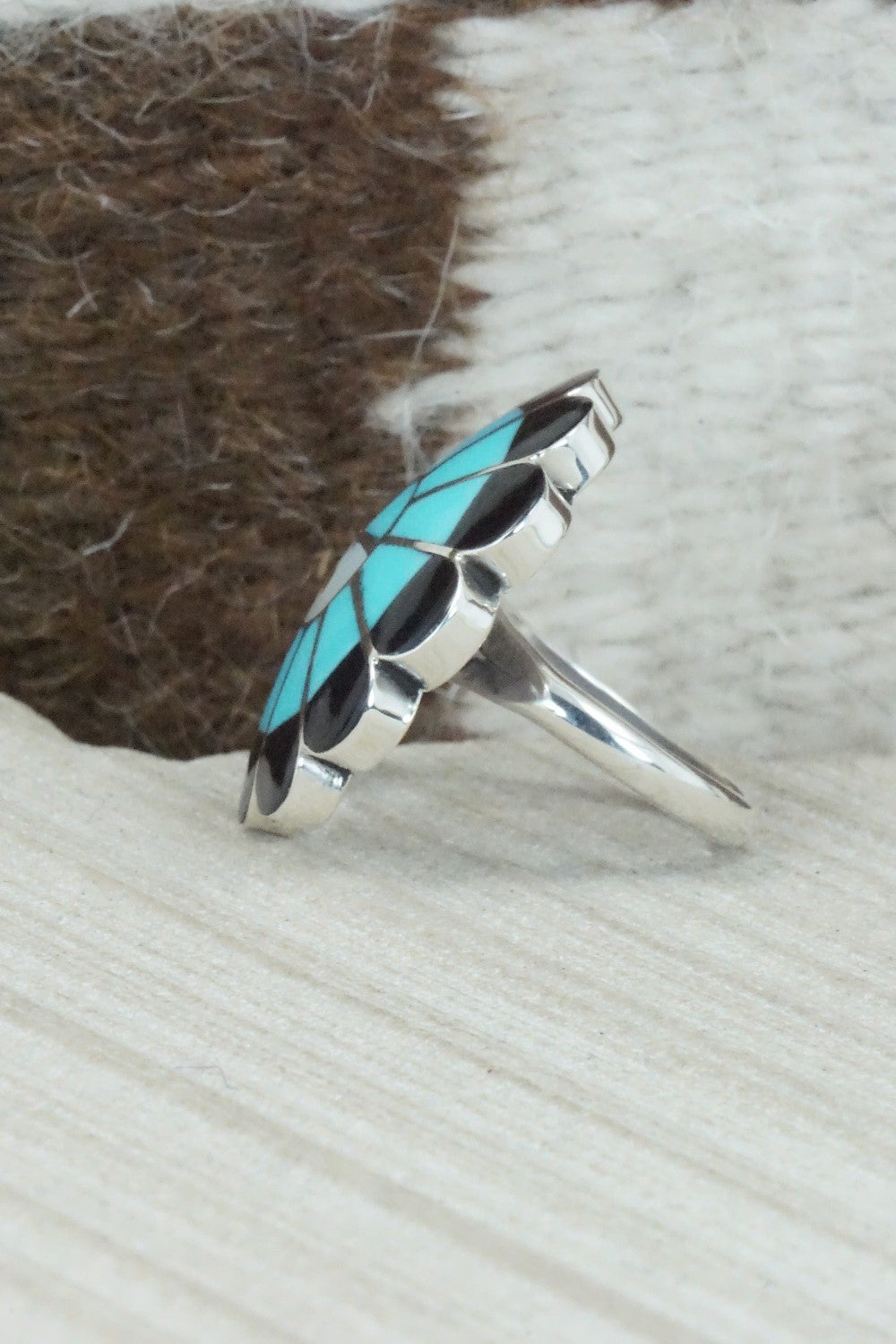 Multi Stone & Sterling Silver Ring - Denise Siutza - Size 6.75