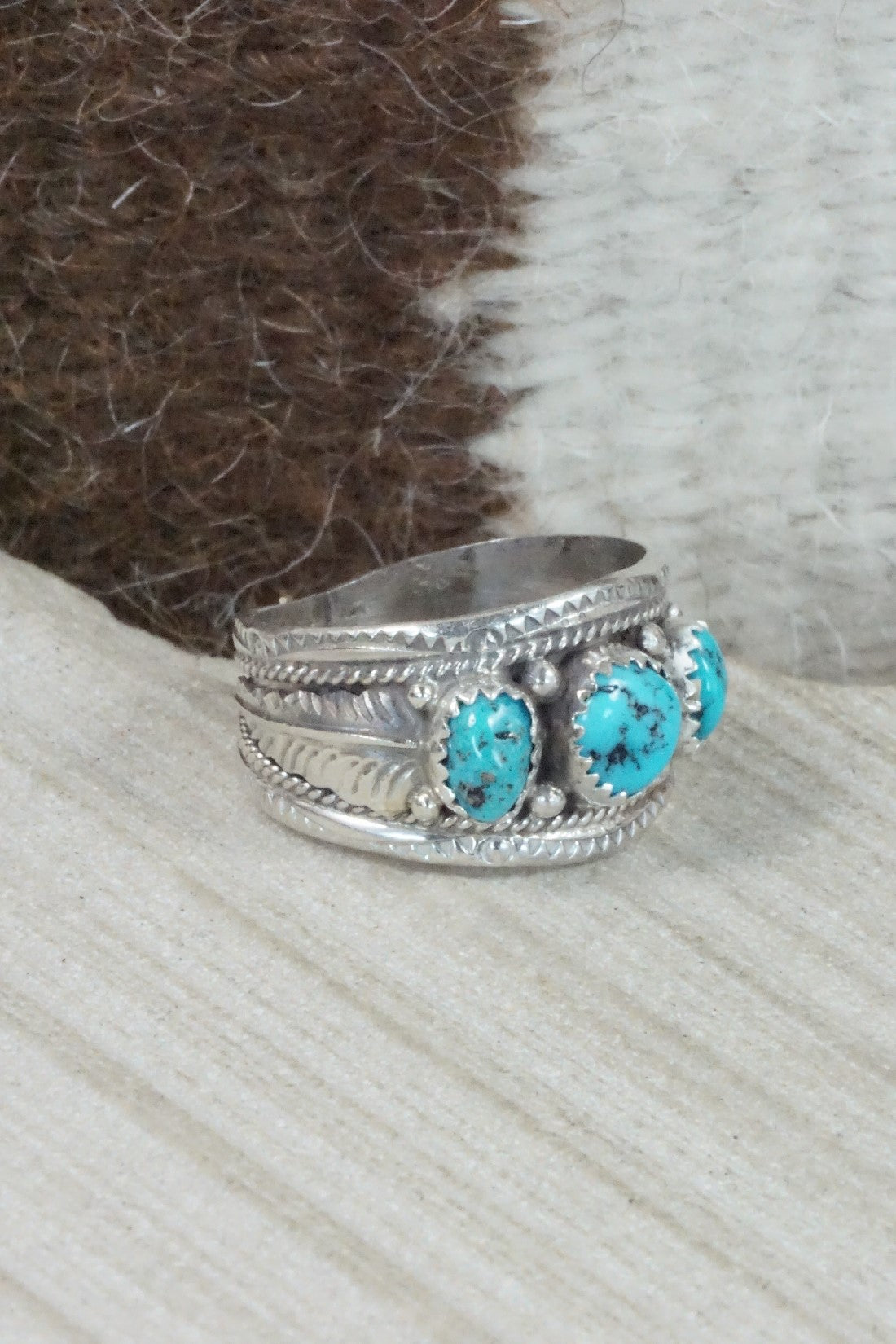 Turquoise & Sterling Silver Ring - Betty Begay - Size 10
