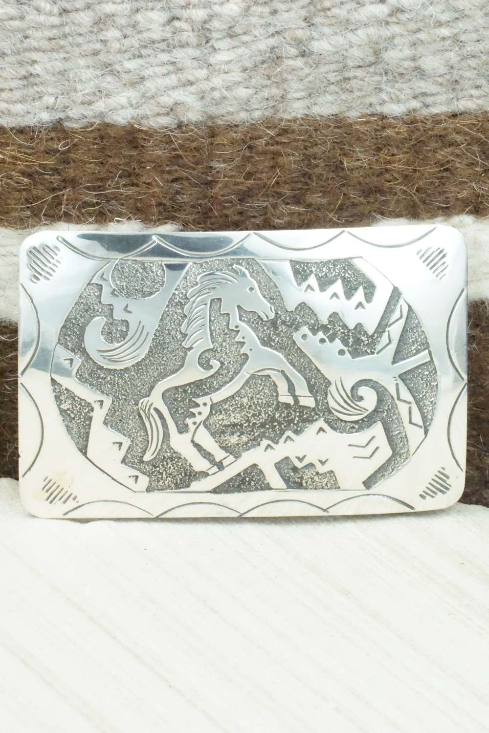 Sterling Silver Belt Buckle - Raymond Begay
