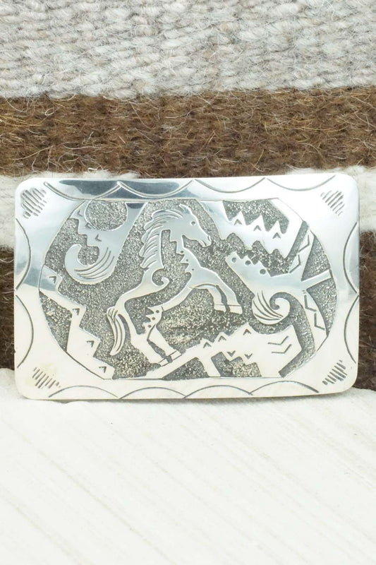 Sterling Silver Belt Buckle - Raymond Begay