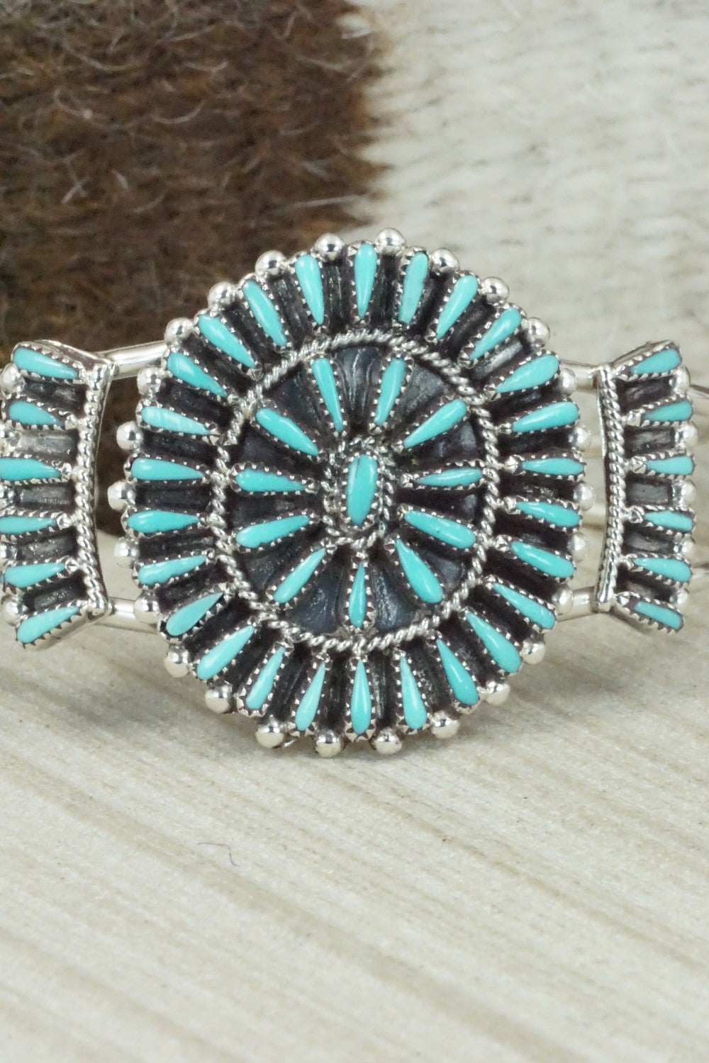Turquoise & Sterling Silver Bracelet - Judy Wallace