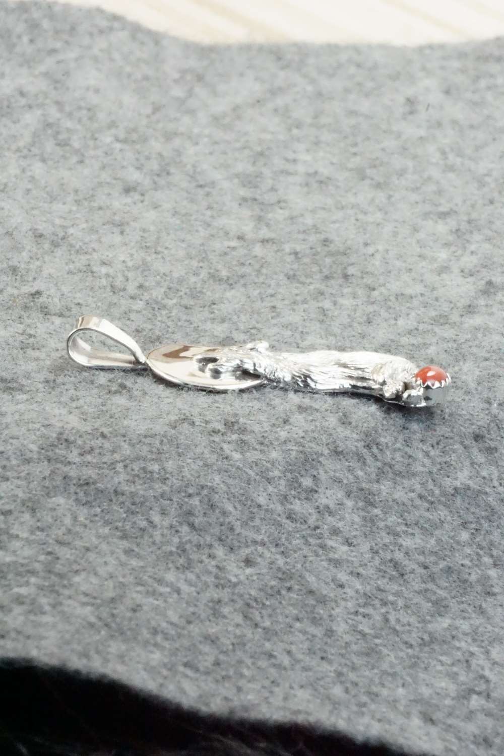Coral & Sterling Silver Pendant - Roger Pino