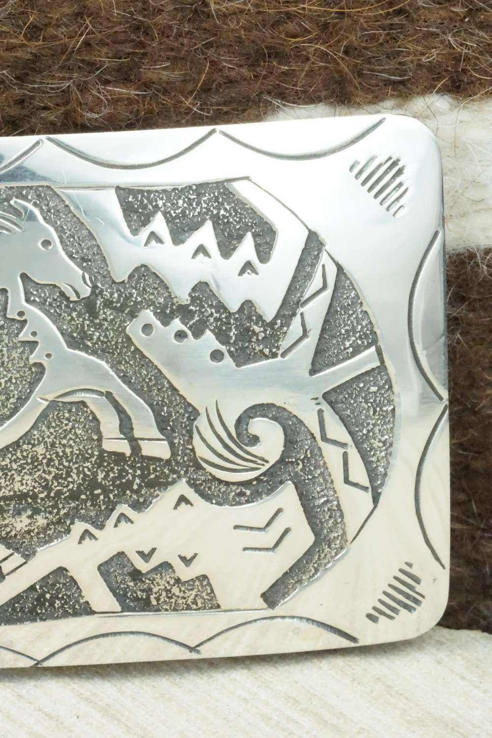 Sterling Silver Belt Buckle - Raymond Begay