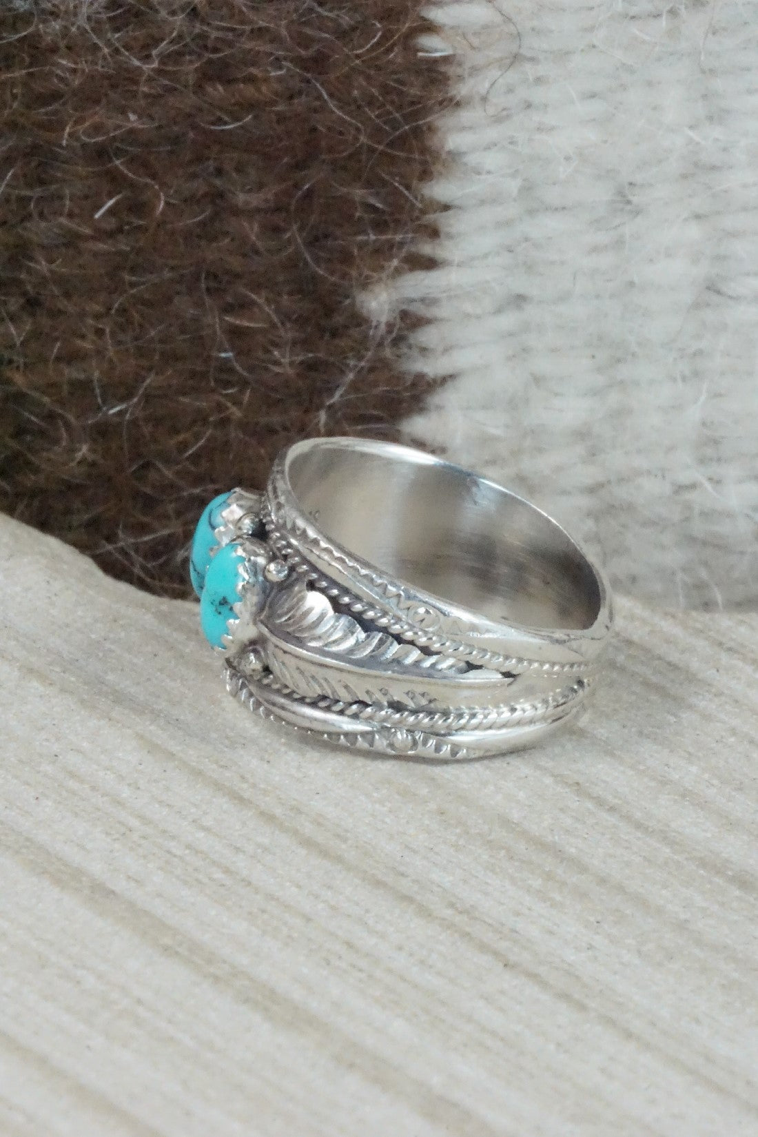 Turquoise Sterling Silver Ring - Betty Begay - Size 10.25