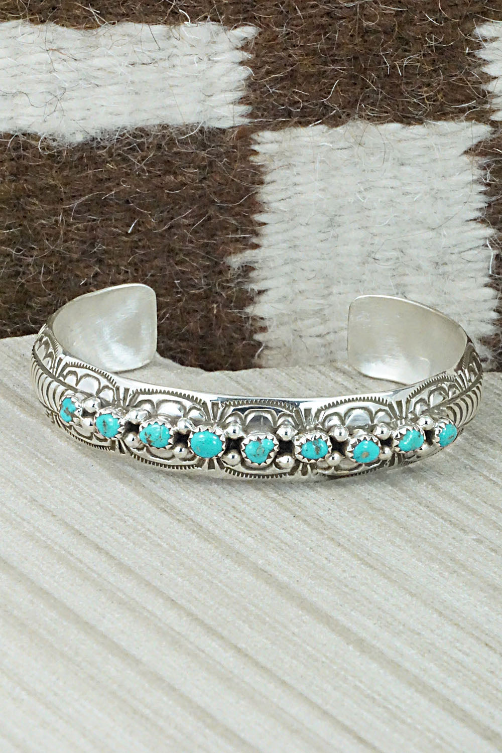 Turquoise & Sterling Silver Bracelet - Grace Silver
