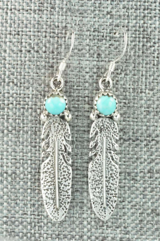 Turquoise & Sterling Silver Earrings - Hiram Largo