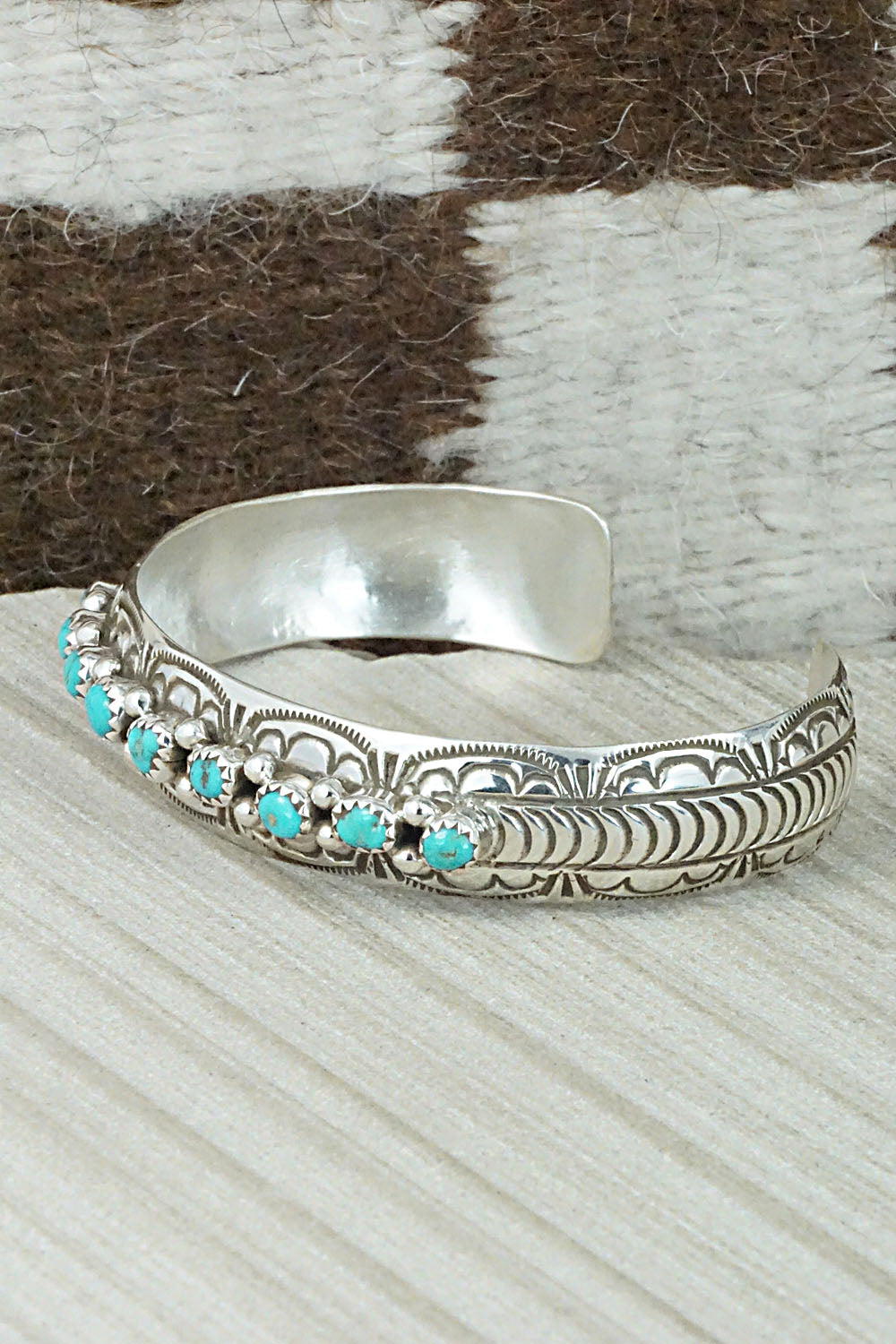 Turquoise & Sterling Silver Bracelet - Grace Silver