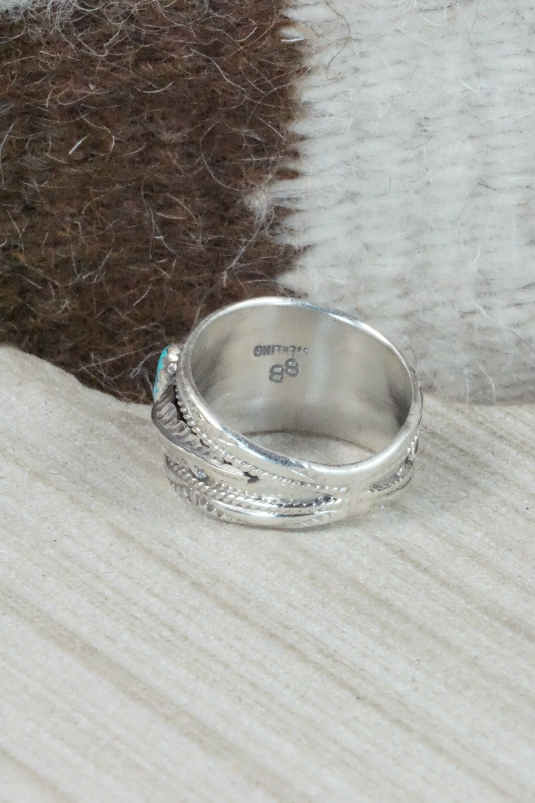 Turquoise Sterling Silver Ring - Betty Begay - Size 10.25