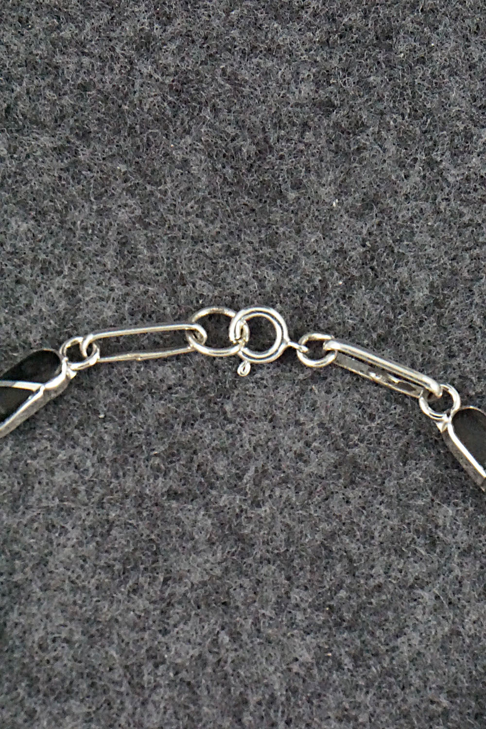 Onyx & Sterling Silver Link Bracelet - Gina Dosedo