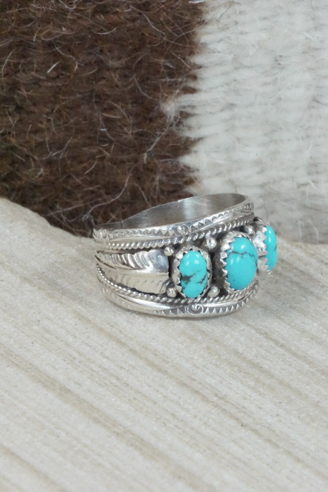 Turquoise Sterling Silver Ring - Betty Begay - Size 10.25