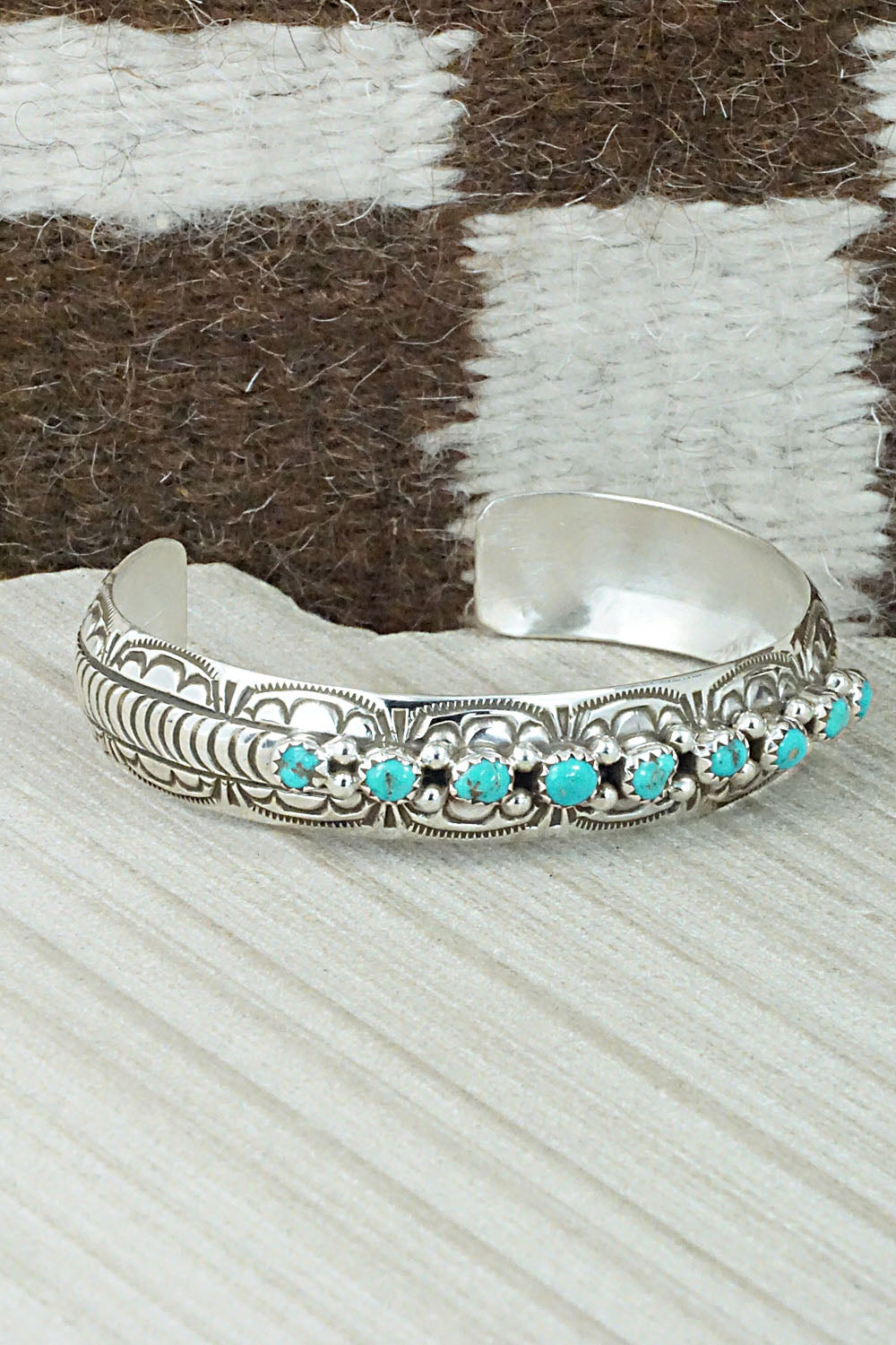 Turquoise & Sterling Silver Bracelet - Grace Silver