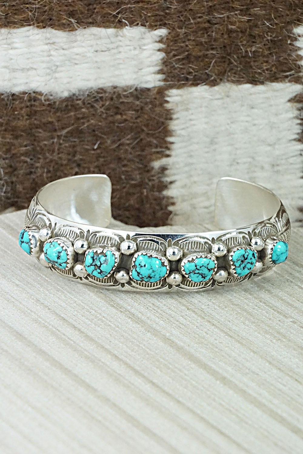 Turquoise & Sterling Silver Bracelet - Grace Silver