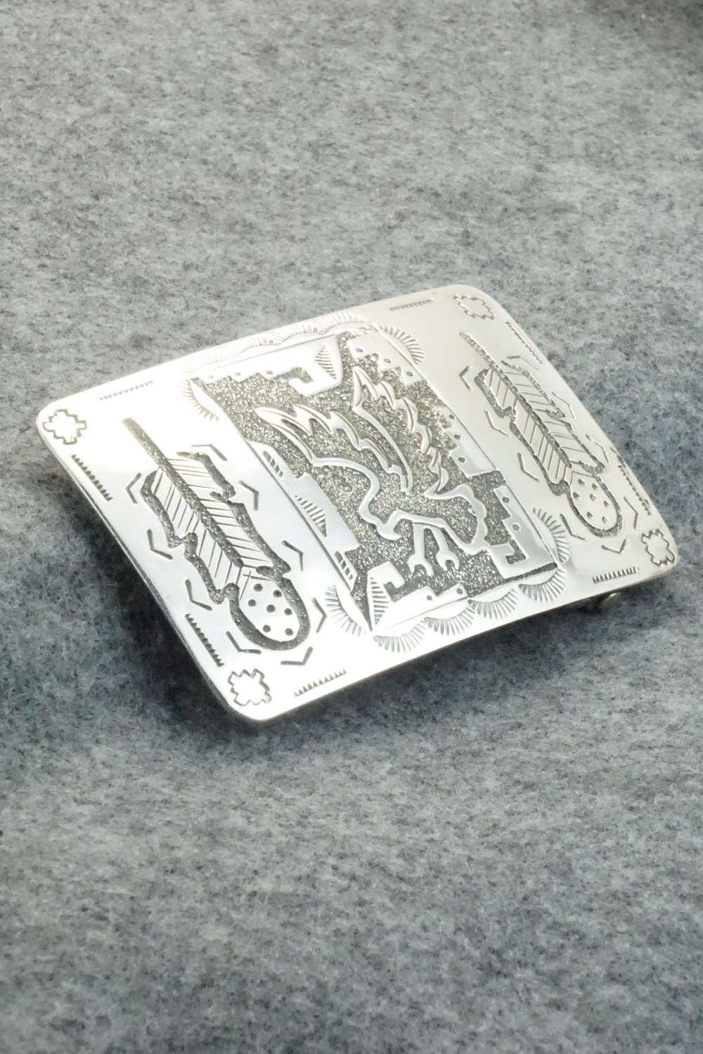 Sterling Silver Belt Buckle - Raymond Begay