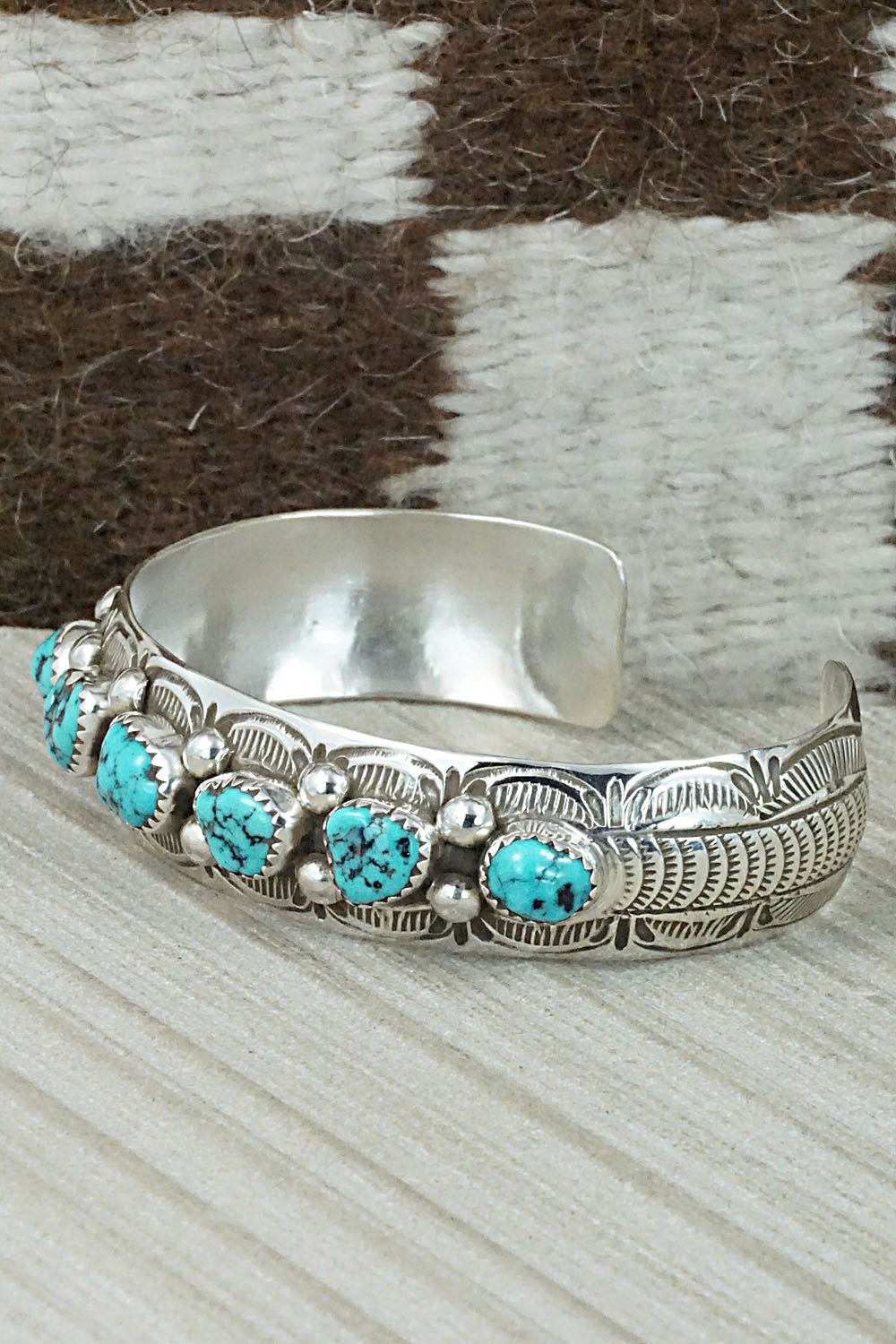 Turquoise & Sterling Silver Bracelet - Grace Silver