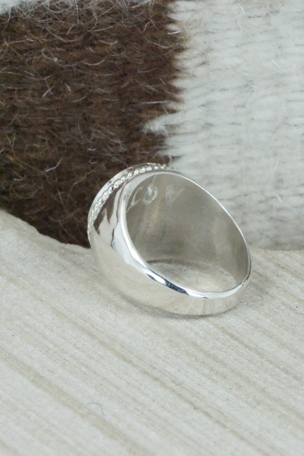 Turquoise & Sterling Silver Ring - Arlen Quetawki Jr. - Size 9.75