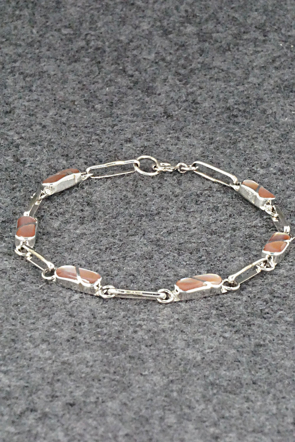 Mother of Pearl & Sterling Silver Link Bracelet - Gina Dosedo