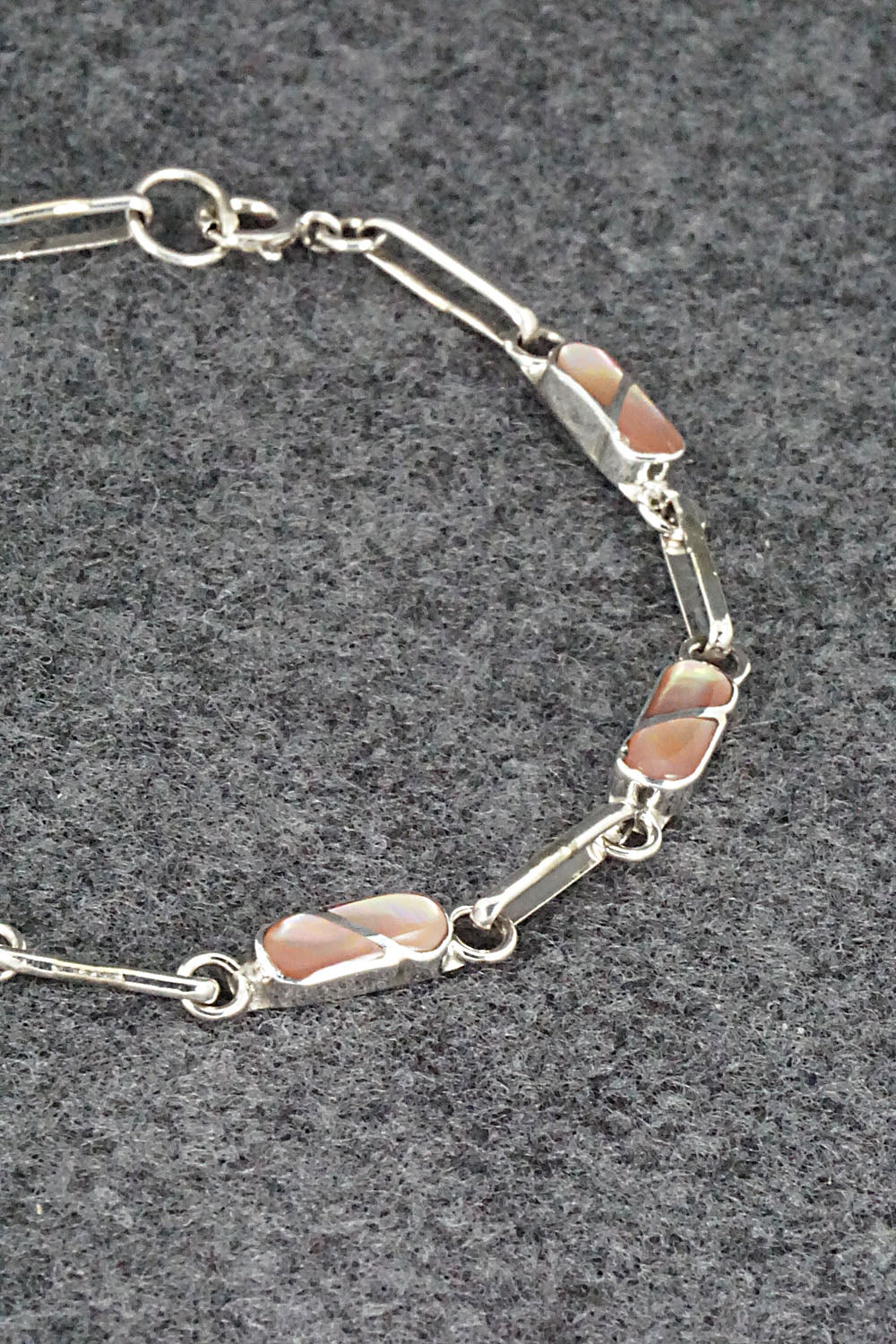 Mother of Pearl & Sterling Silver Link Bracelet - Gina Dosedo