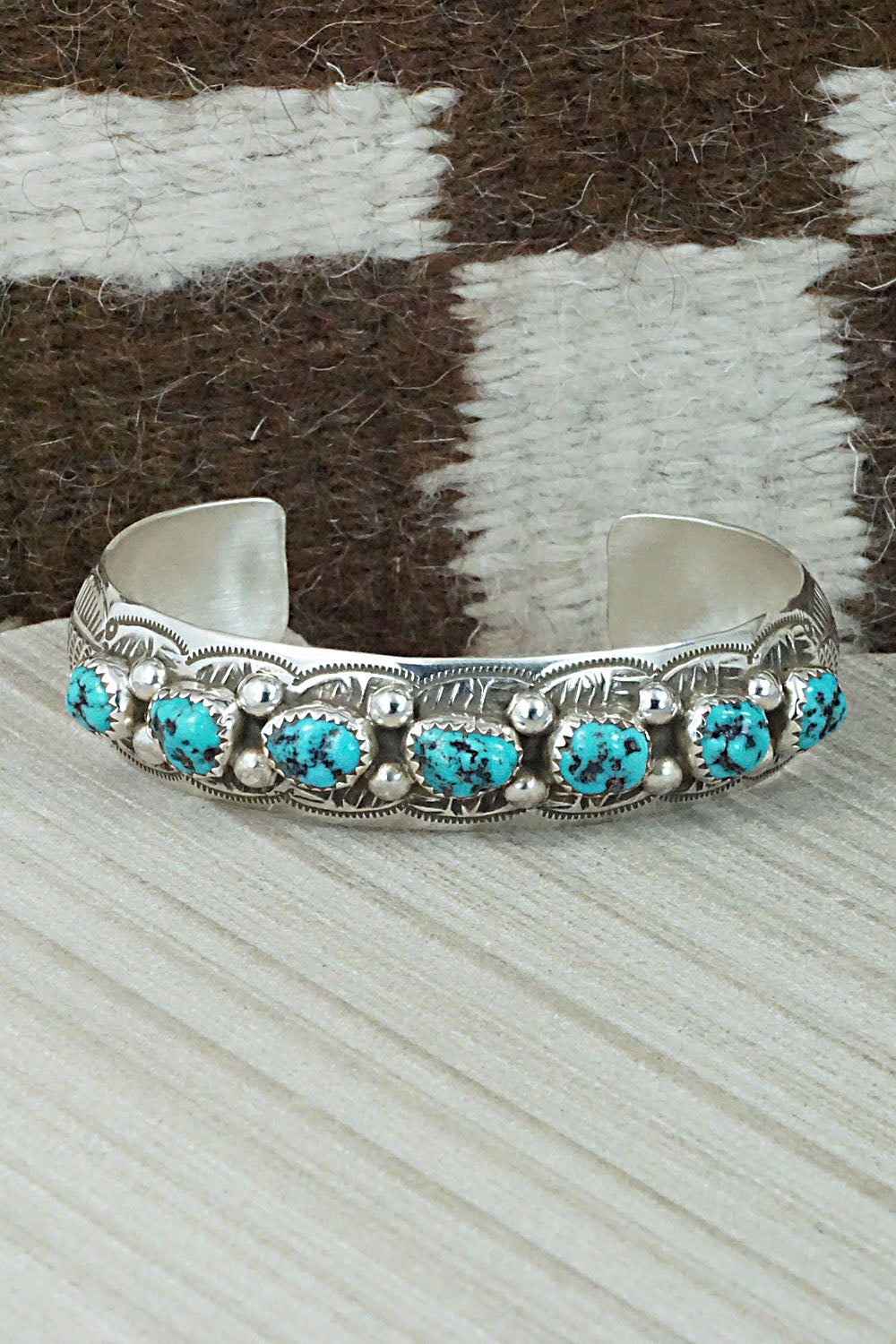 Turquoise & Sterling Silver Bracelet - Grace Silver