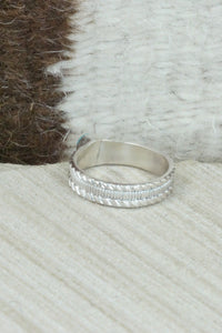 Turquoise & Sterling Silver Ring - Joanita Yatsatee - Size 7.75