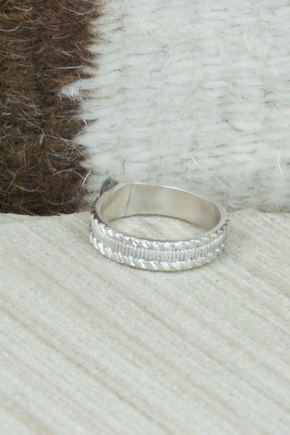 Turquoise & Sterling Silver Ring - Joanita Yatsatee - Size 6.25