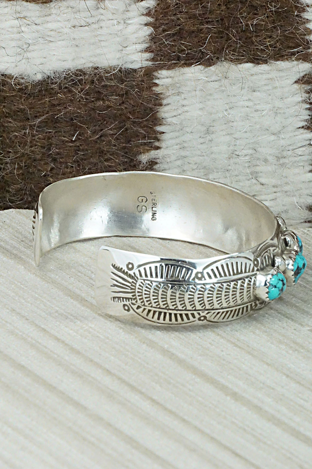 Turquoise & Sterling Silver Bracelet - Grace Silver