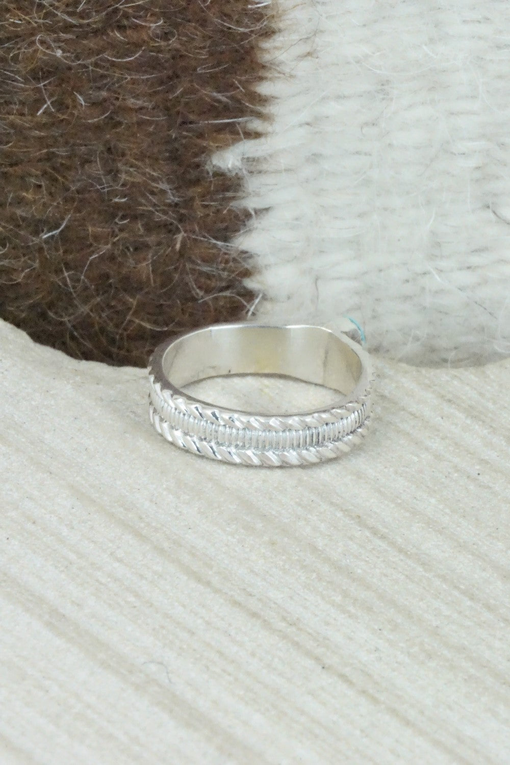 Turquoise & Sterling Silver Ring - Joanita Yatsatee - Size 6.25