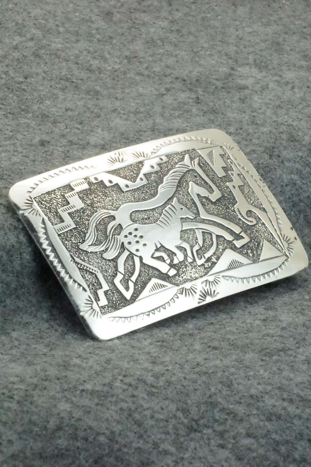 Sterling Silver Belt Buckle - Raymond Begay