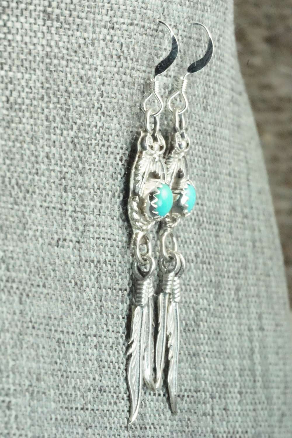 Turquoise & Sterling Silver Earrings - Roger Pino