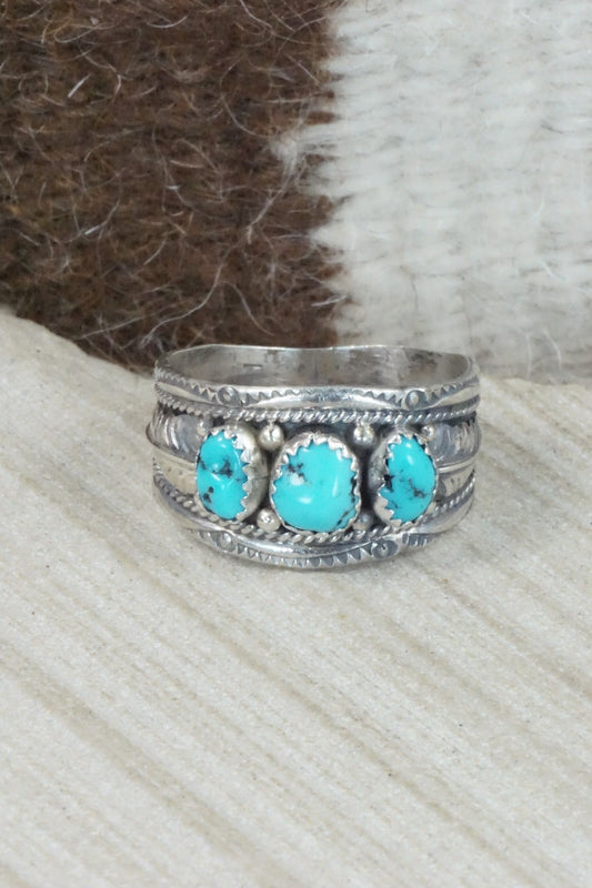 Turquoise Sterling Silver Ring - Betty Begay - Size 13.75