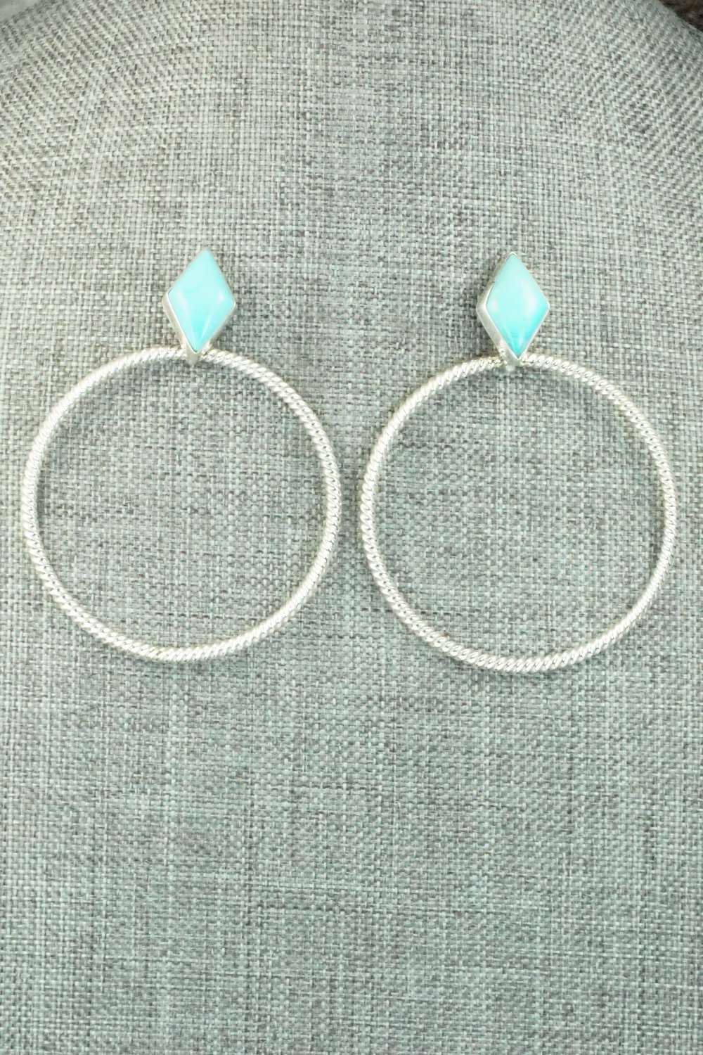 Turquoise & Sterling Silver Earrings - Verley Betone