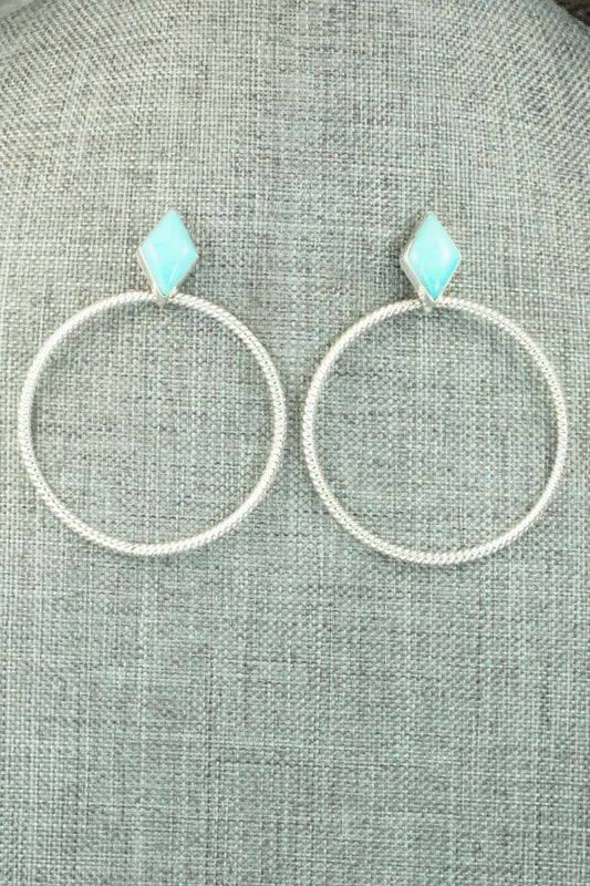 Turquoise & Sterling Silver Earrings - Verley Betone