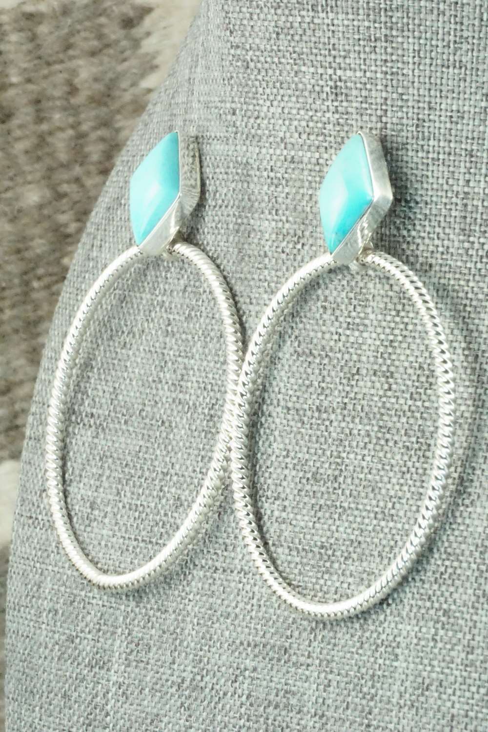 Turquoise & Sterling Silver Earrings - Verley Betone