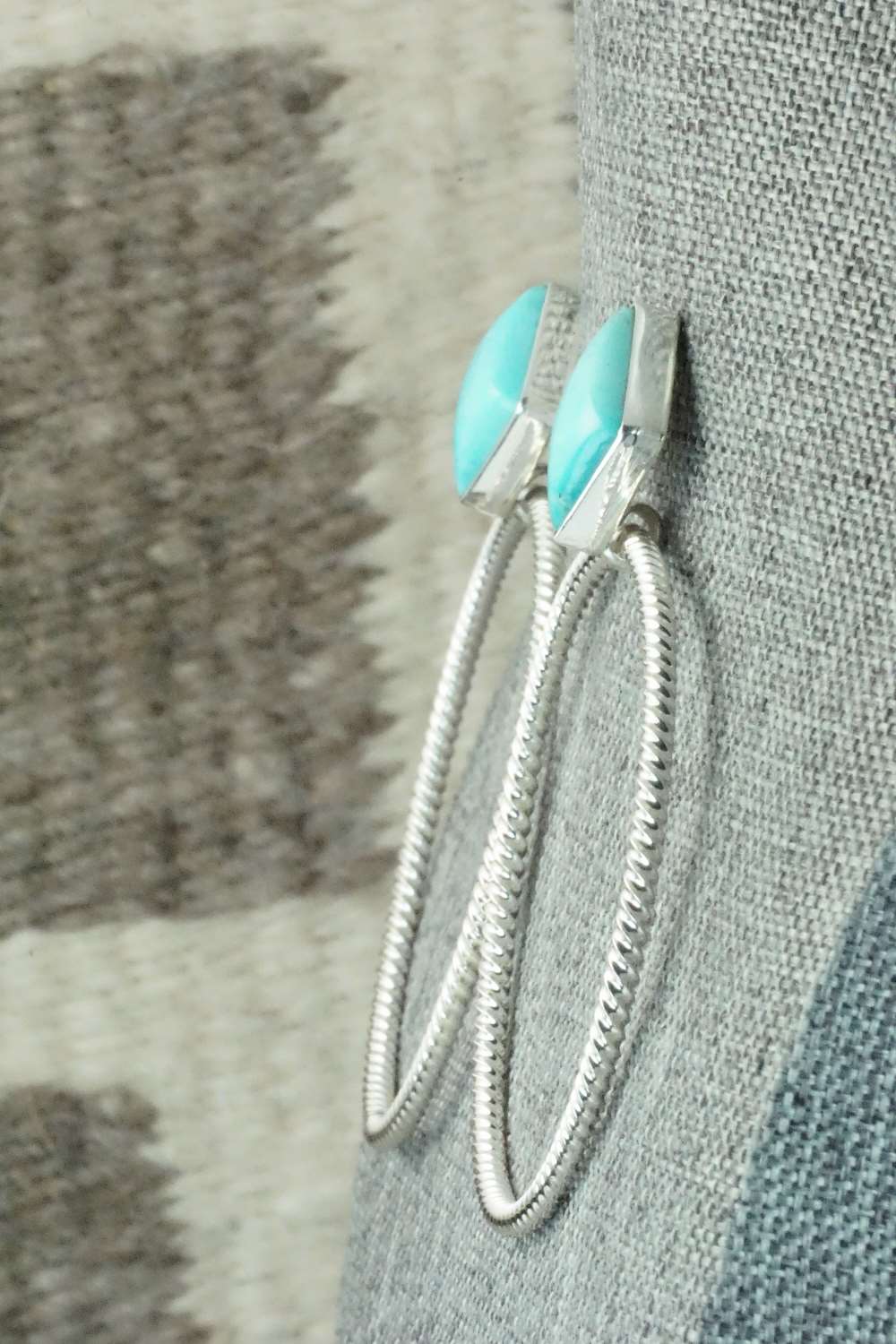 Turquoise & Sterling Silver Earrings - Verley Betone