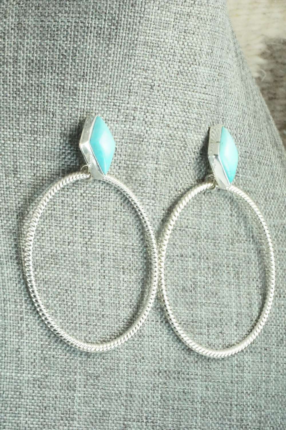 Turquoise & Sterling Silver Earrings - Verley Betone