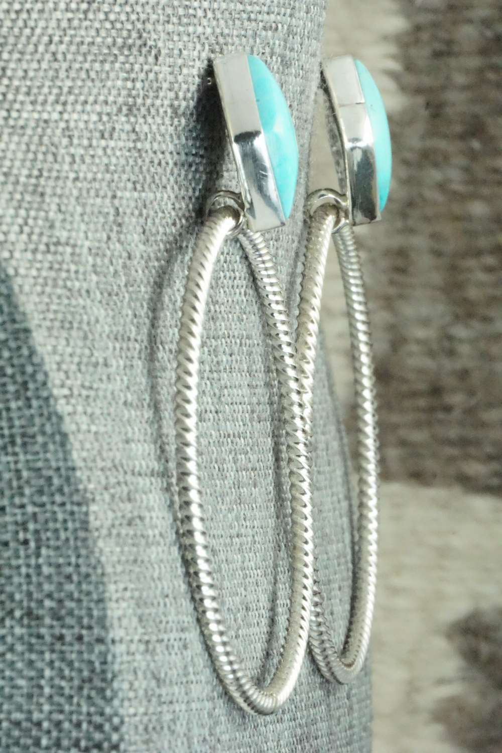 Turquoise & Sterling Silver Earrings - Verley Betone