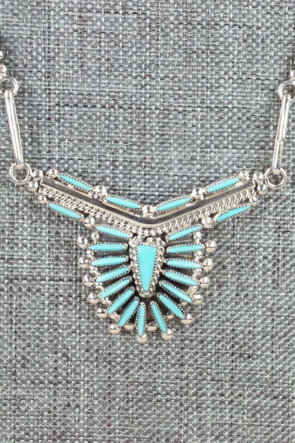 Turquoise & Sterling Silver Jewelry Set - Cordelia Waatsa