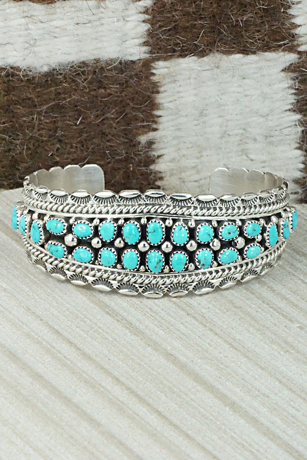 Turquoise & Sterling Silver Bracelet - Tina Jones