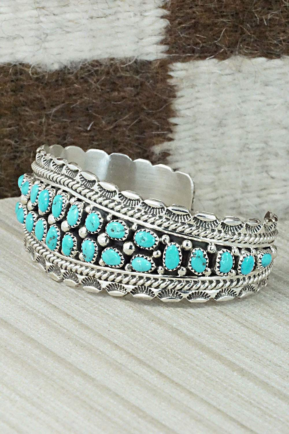 Turquoise & Sterling Silver Bracelet - Tina Jones