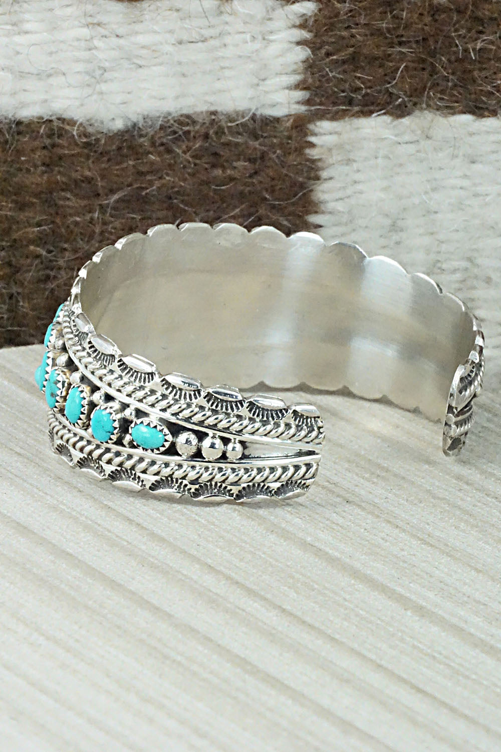Turquoise & Sterling Silver Bracelet - Tina Jones
